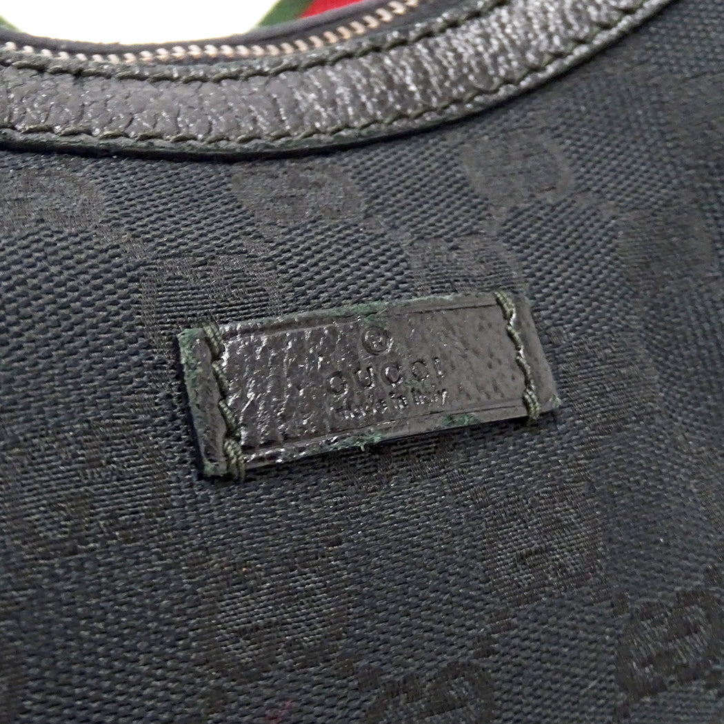 GUCCI グッチ ショルダーバッグ シェリー ブラック 181092 GGキャンバス レディース 【中古】