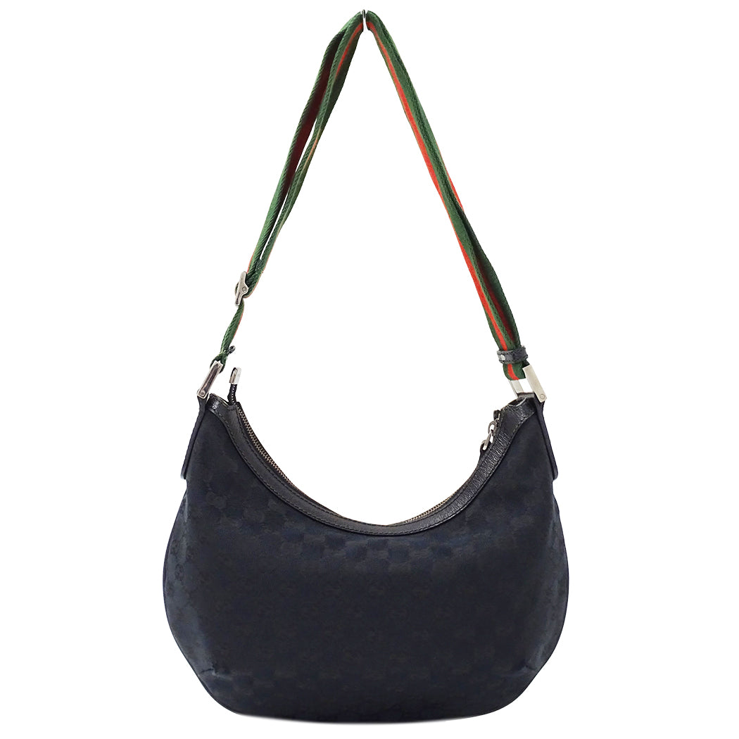 GUCCI グッチ ショルダーバッグ シェリー ブラック 181092 GGキャンバス レディース 【中古】