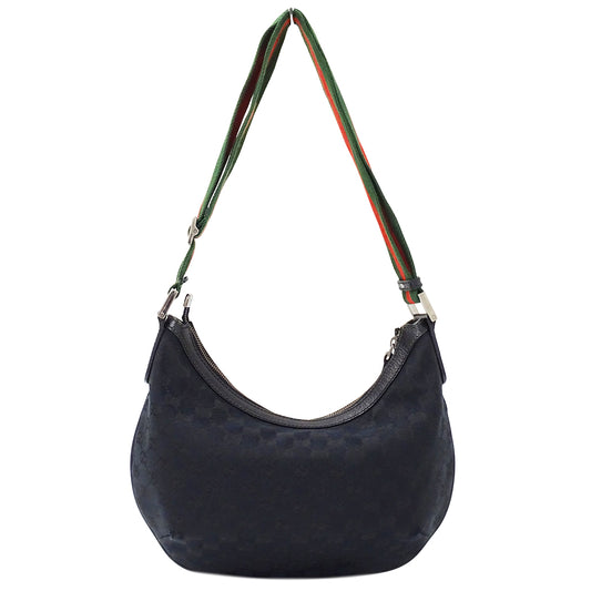 GUCCI グッチ ショルダーバッグ シェリー ブラック 181092 GGキャンバス レディース 【中古】