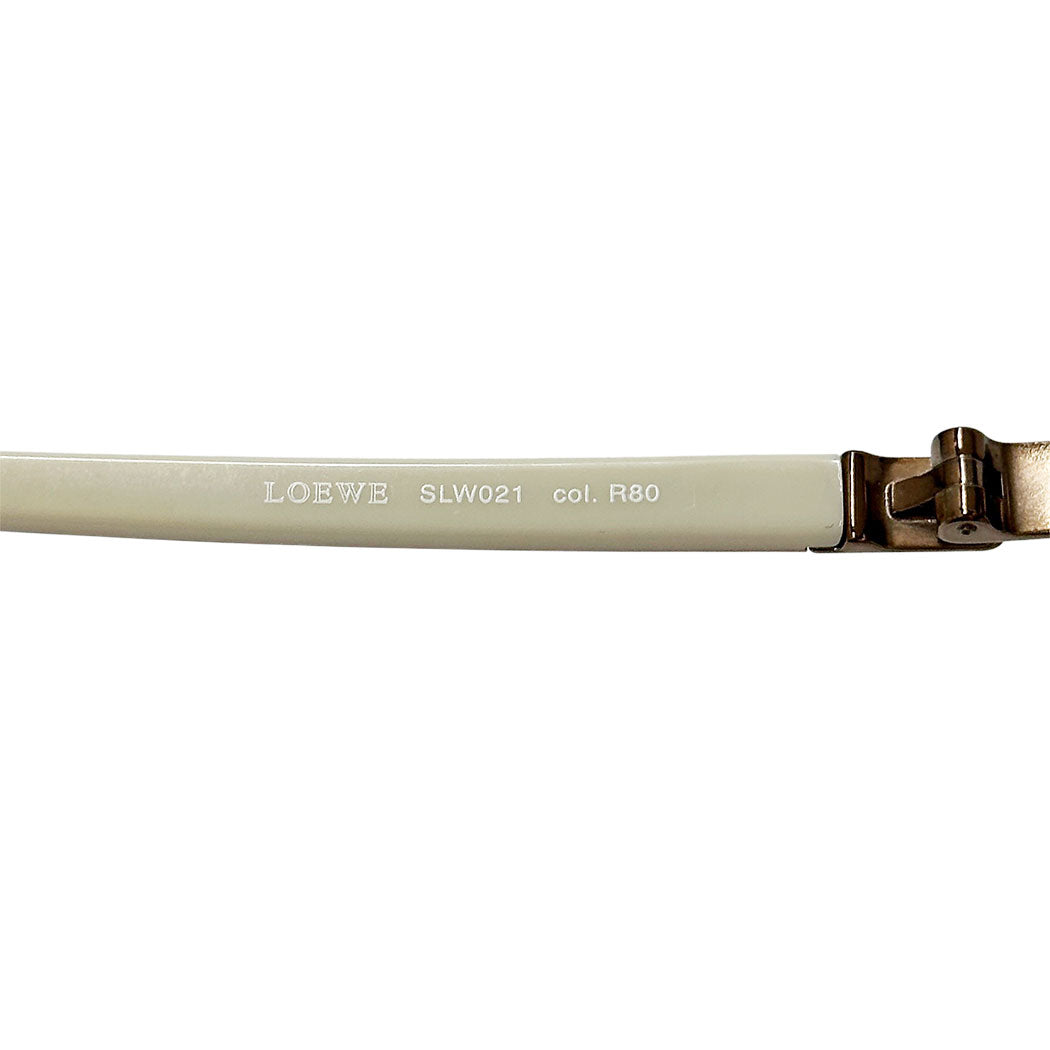 LOEWE ロエベ サングラス ブラウン ベージュ SLW021 アセテート レディース メンズ 【中古】