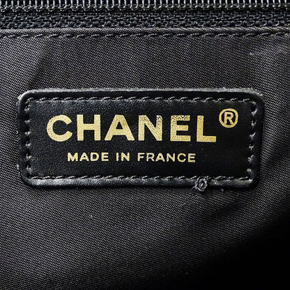 CHANEL シャネル ニュートラベル トートMM トートバッグ ブラック ゴールド金具 ナイロン レディース 【中古】