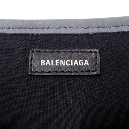 BALENCIAGA バレンシアガ ネイビーカバス XS 2wayバッグ グレー ベージュ 390346 キャンバス レディース 【中古】