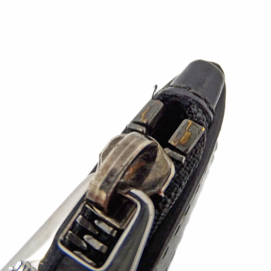 JIMMY CHOO ジミーチュウ DEREK クラッチ・セカンドバッグ ブラック レザー レディース メンズ 【中古】
