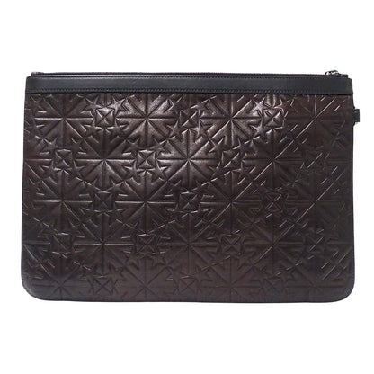 JIMMY CHOO ジミーチュウ DEREK クラッチ・セカンドバッグ ブラック レザー レディース メンズ 【中古】