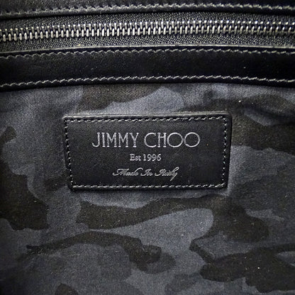 JIMMY CHOO ジミーチュウ DEREK クラッチ・セカンドバッグ ブラック レザー レディース メンズ 【中古】