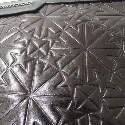 JIMMY CHOO ジミーチュウ DEREK クラッチ・セカンドバッグ ブラック レザー レディース メンズ 【中古】