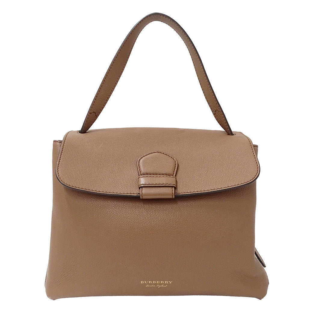 BURBERRY バーバリー ショルダーバッグ ハウスチェック ブラウン レザー レディース 【中古】