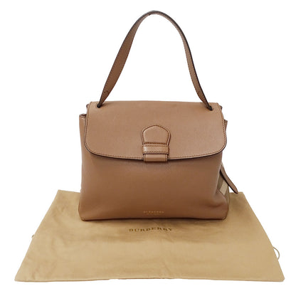 BURBERRY バーバリー ショルダーバッグ ハウスチェック ブラウン レザー レディース 【中古】