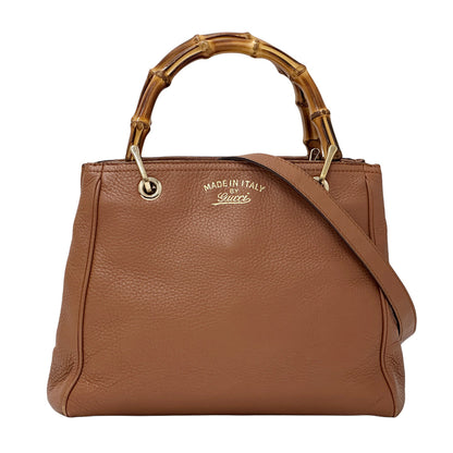 GUCCI グッチ 2wayバッグ バンブー ブラウン 336032 レザー レディース 【中古】