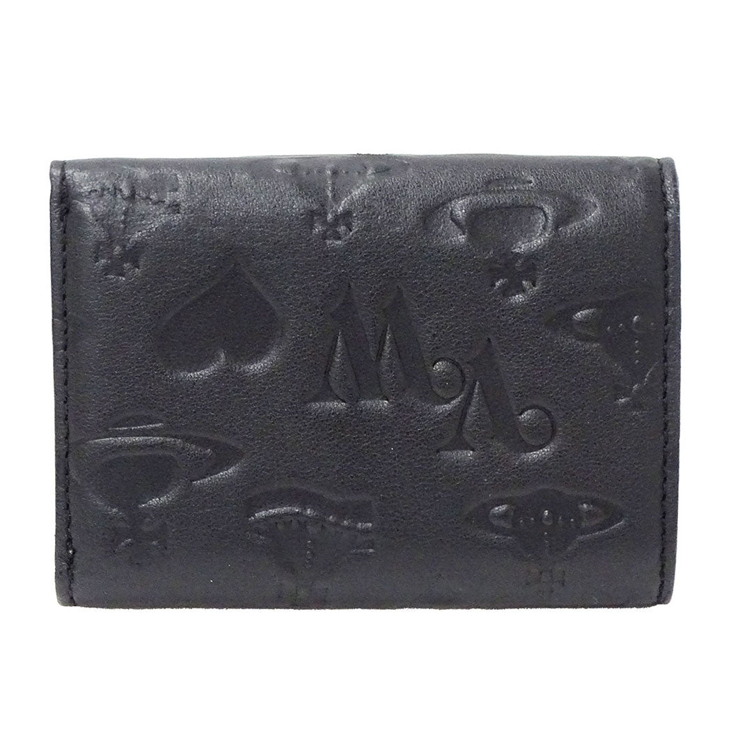 Vivienne Westwood ヴィヴィアン・ウエストウッド 三つ折り財布 ブラック レザー レディース 【中古】
