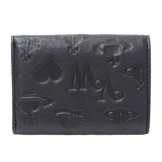 Vivienne Westwood ヴィヴィアン・ウエストウッド 三つ折り財布 ブラック レザー レディース 【中古】