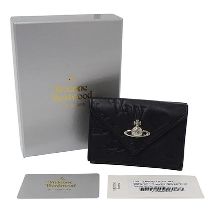 Vivienne Westwood ヴィヴィアン・ウエストウッド 三つ折り財布 ブラック レザー レディース 【中古】