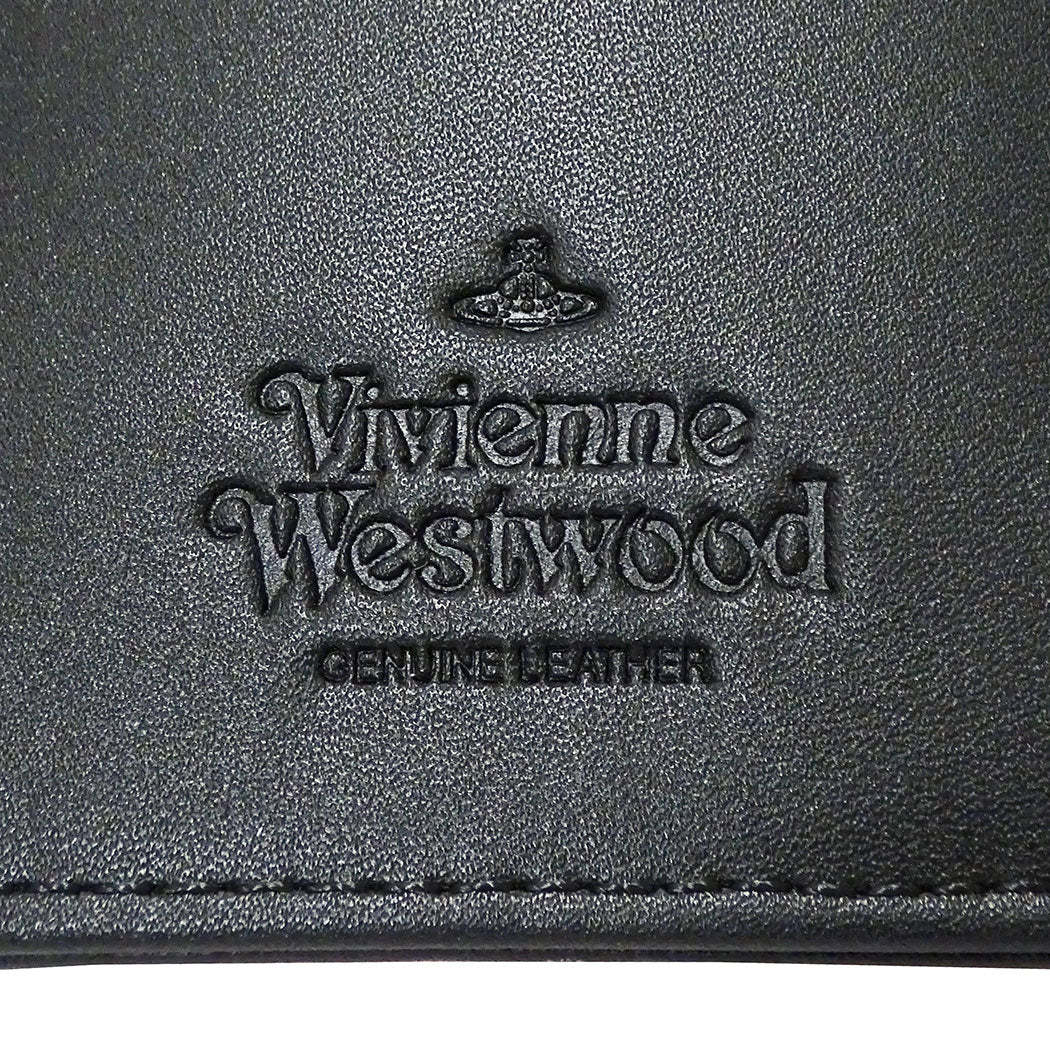 Vivienne Westwood ヴィヴィアン・ウエストウッド 三つ折り財布 ブラック レザー レディース 【中古】