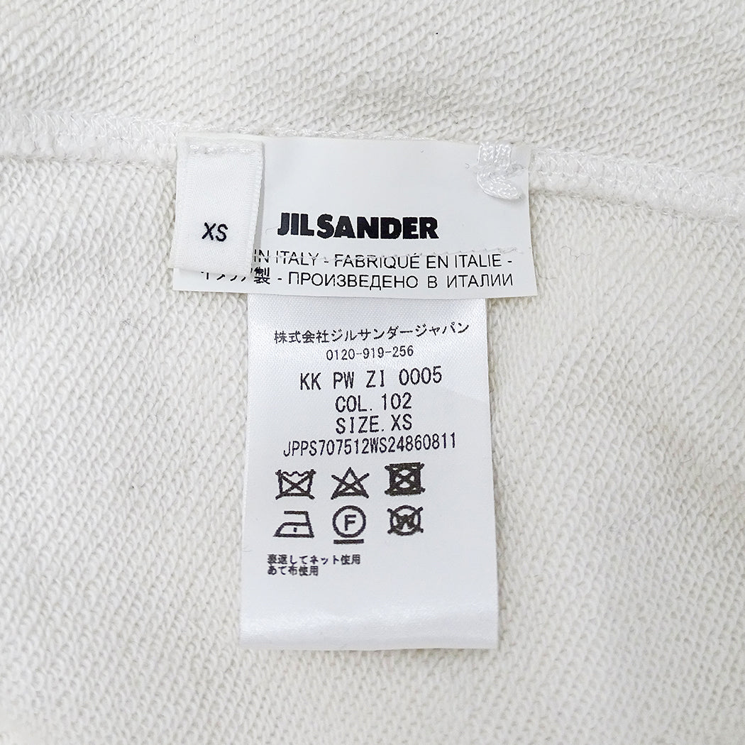 JIL SANDER ジルサンダー パーカー ホワイト コットン レディース メンズ 【中古】