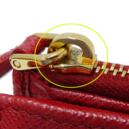 PRADA プラダ 二つ折り財布 レッド 1ML023 レディース 【中古】