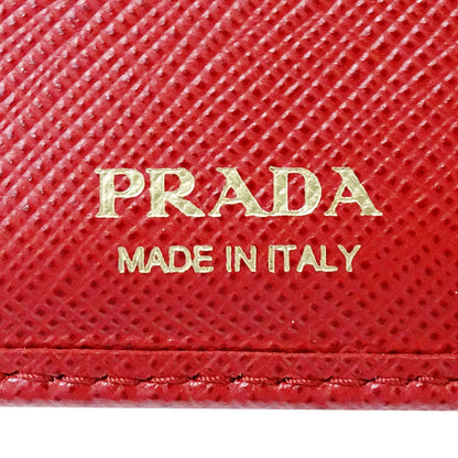 PRADA プラダ 二つ折り財布 レッド 1ML023 レディース 【中古】