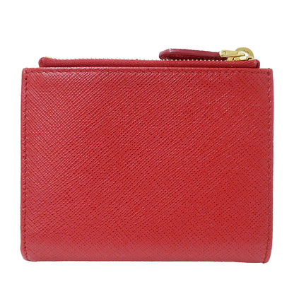 PRADA プラダ 二つ折り財布 レッド 1ML023 レディース 【中古】