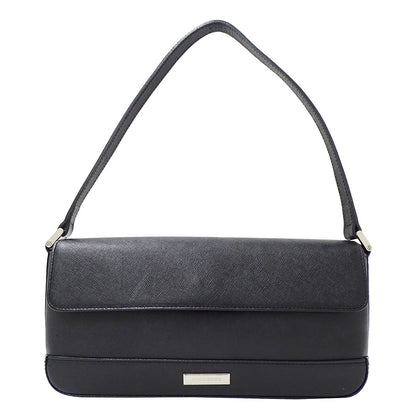 BURBERRY バーバリー ショルダーバッグ ブラック レザー レディース 【中古】