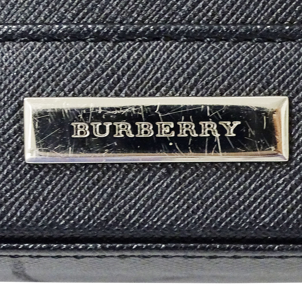 BURBERRY バーバリー ショルダーバッグ ブラック レザー レディース 【中古】