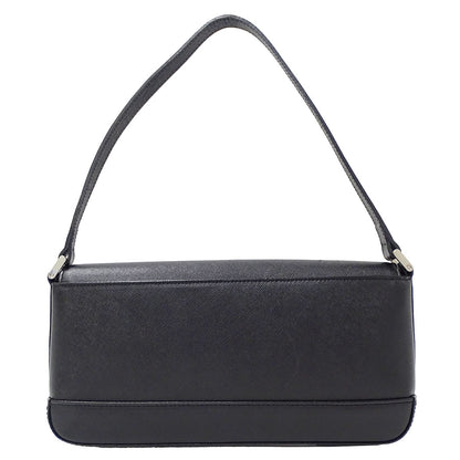 BURBERRY バーバリー ショルダーバッグ ブラック レザー レディース 【中古】