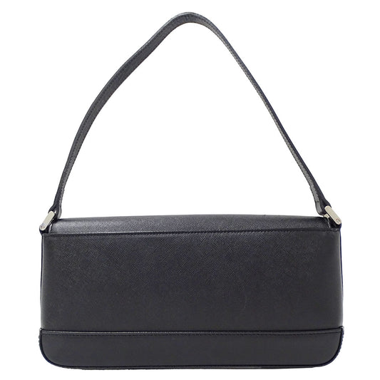 BURBERRY バーバリー ショルダーバッグ ブラック レザー レディース 【中古】