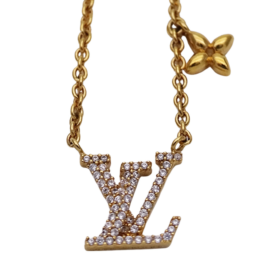 LOUIS VUITTON ルイ・ヴィトン LV アイコニック ネックレス ゴールド レディース M00596 【中古】