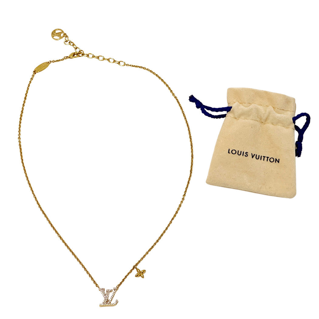 LOUIS VUITTON ルイ・ヴィトン LV アイコニック ネックレス ゴールド レディース M00596 【中古】