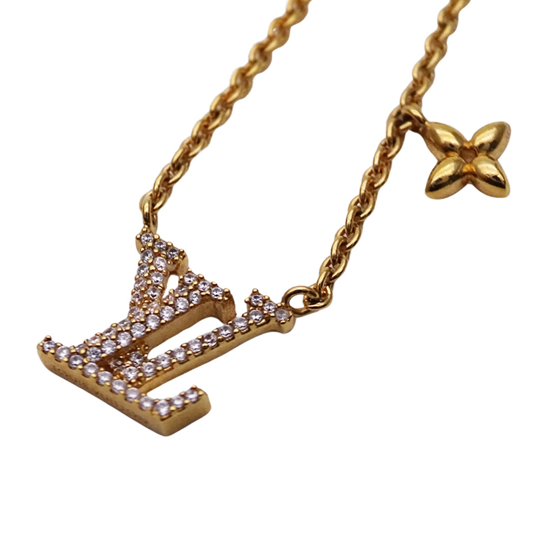 LOUIS VUITTON ルイ・ヴィトン LV アイコニック ネックレス ゴールド レディース M00596 【中古】