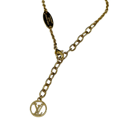LOUIS VUITTON ルイ・ヴィトン LV アイコニック ネックレス ゴールド レディース M00596 【中古】