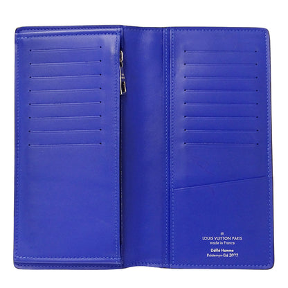LOUIS VUITTON ルイ・ヴィトン ポルトフォイユ・ブラザ 長財布 トリヨンイリュージョン ブルーヴェール M81255 メンズ 【中古】