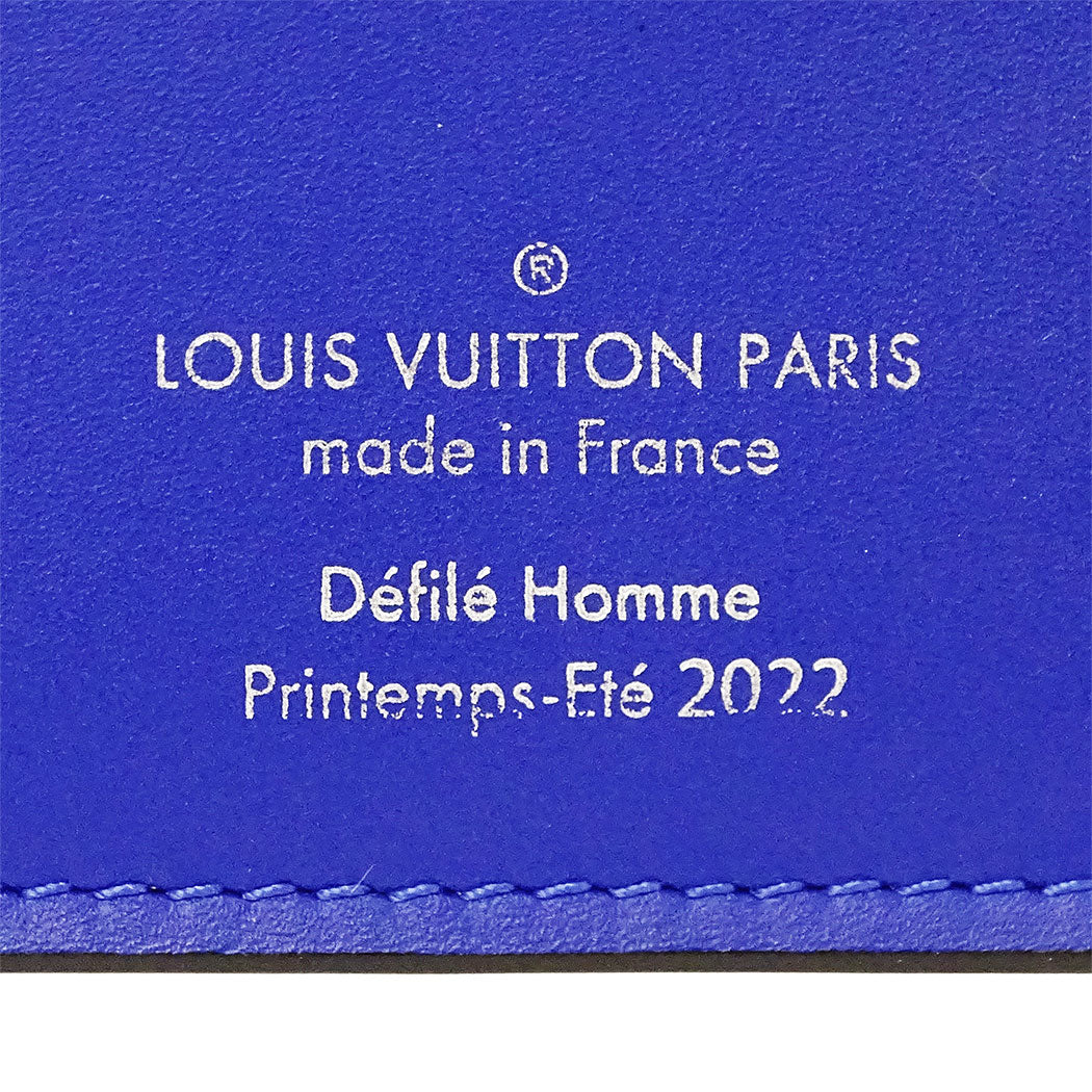 LOUIS VUITTON ルイ・ヴィトン ポルトフォイユ・ブラザ 長財布 トリヨンイリュージョン ブルーヴェール M81255 メンズ 【中古】