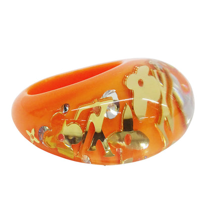 LOUIS VUITTON ルイ・ヴィトン バーグ・アンクルージョン リング 指輪 オレンジ レディース 【中古】