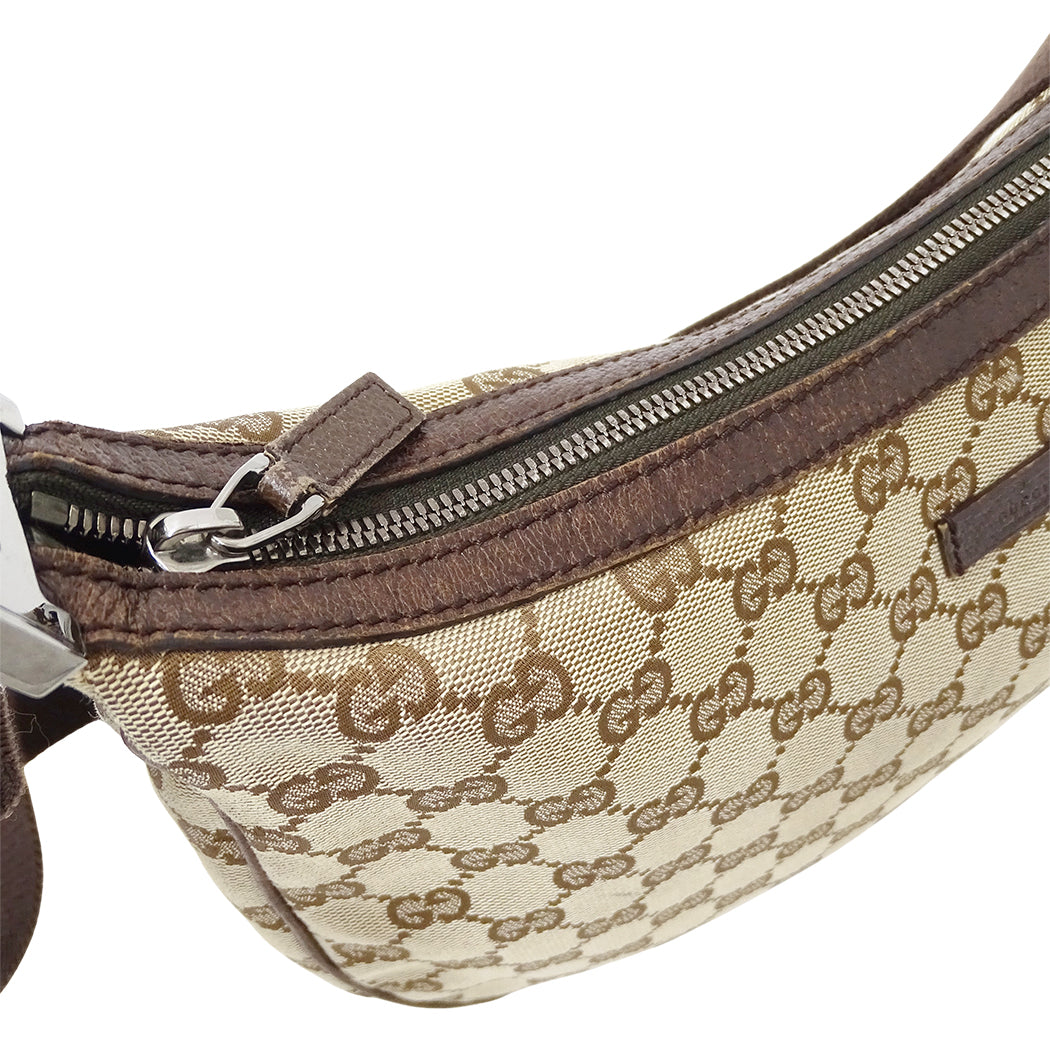 GUCCI グッチ ショルダーバッグ ベージュ ブラウン 122790 GGキャンバス レディース 【中古】