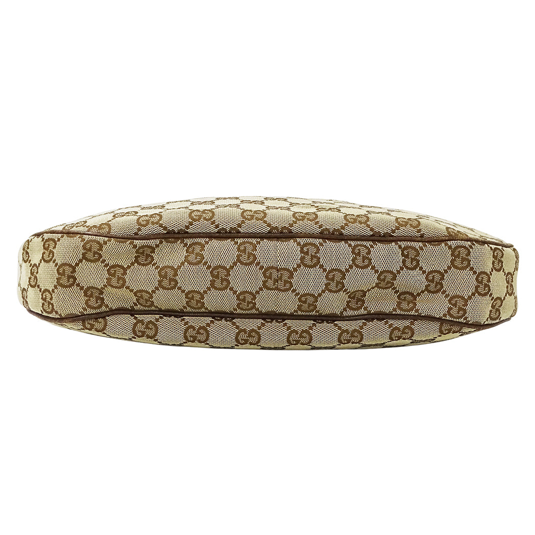 GUCCI グッチ ショルダーバッグ ベージュ ブラウン 122790 GGキャンバス レディース 【中古】