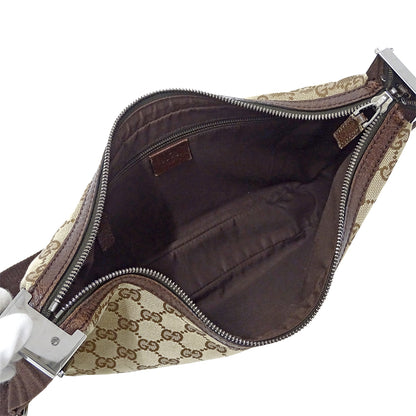 GUCCI グッチ ショルダーバッグ ベージュ ブラウン 122790 GGキャンバス レディース 【中古】