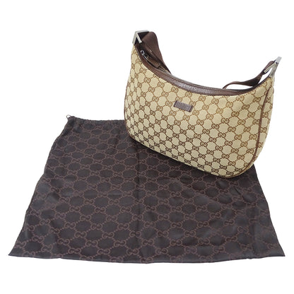 GUCCI グッチ ショルダーバッグ ベージュ ブラウン 122790 GGキャンバス レディース 【中古】