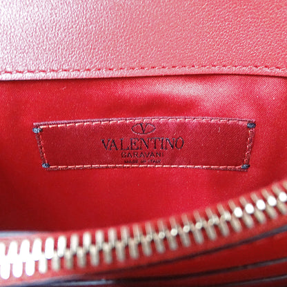 Valentino Garavani ヴァレンティノ・ガラヴァーニ ショルダーバッグ ロックスタッズ レッド レザー レディース 【中古】