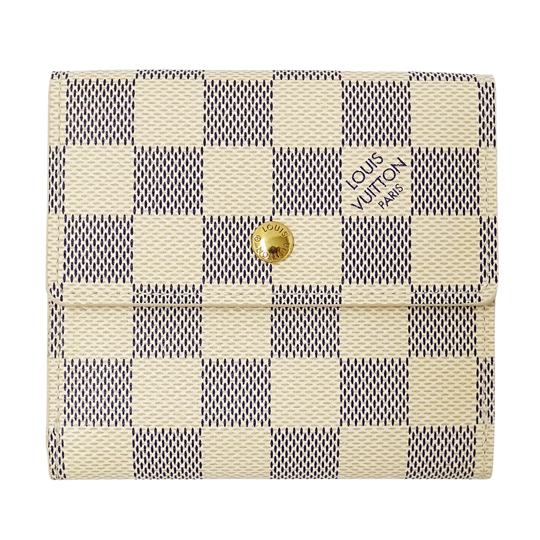 LOUIS VUITTON ルイ・ヴィトン ポルトモネビエ カルトクレディ 二つ折り財布 ダミエ アズール N61733 レディース 【中古】