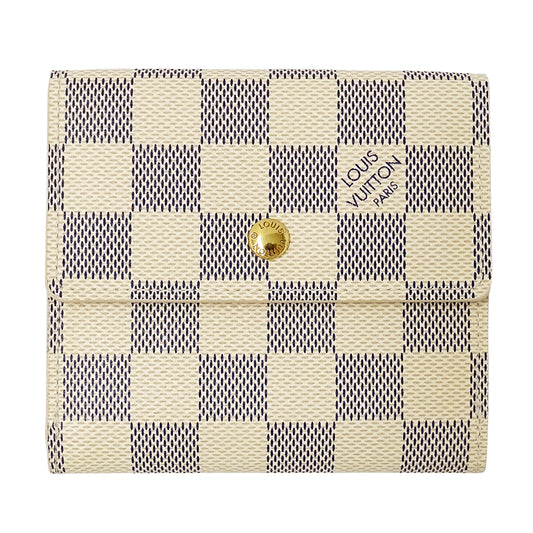 LOUIS VUITTON ルイ・ヴィトン ポルトモネビエ カルトクレディ 二つ折り財布 ダミエ アズール N61733 レディース 【中古】