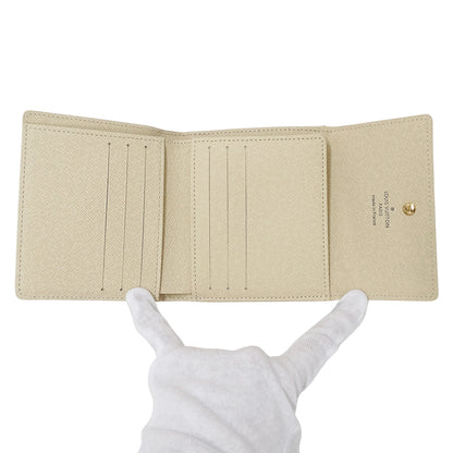 LOUIS VUITTON ルイ・ヴィトン ポルトモネビエ カルトクレディ 二つ折り財布 ダミエ アズール N61733 レディース 【中古】