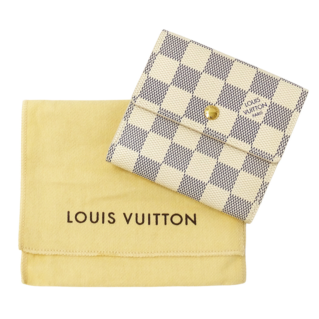 LOUIS VUITTON ルイ・ヴィトン ポルトモネビエ カルトクレディ 二つ折り財布 ダミエ アズール N61733 レディース 【中古】