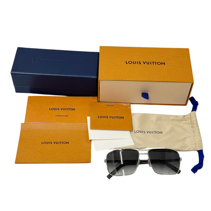 LOUIS VUITTON ルイ・ヴィトン サングラス･アティテュード サングラス ダミエ アルジャン グレー Z0260U メタル メンズ 【中古】