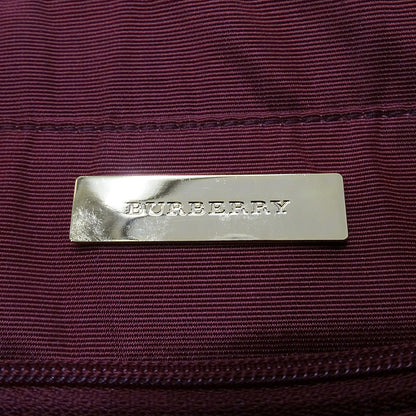 BURBERRY バーバリー トートバッグ ベージュ ボルドー キャンバス レディース 【中古】