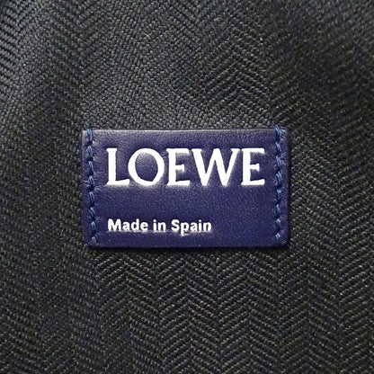 LOEWE ロエベ Tポーチ クラッチ・セカンドバッグ アナグラム ネイビー レザー レディース メンズ 【中古】