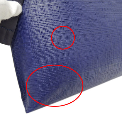 LOEWE ロエベ Tポーチ クラッチ・セカンドバッグ アナグラム ネイビー レザー レディース メンズ 【中古】