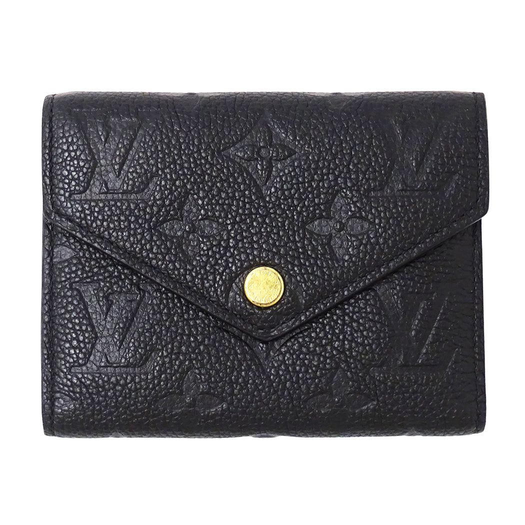 LOUIS VUITTON ルイ・ヴィトン ポルトフォイユ ヴィクトリーヌ 三つ折り財布 モノグラム アンプラント ノワール M64060 レディース 【中古】
