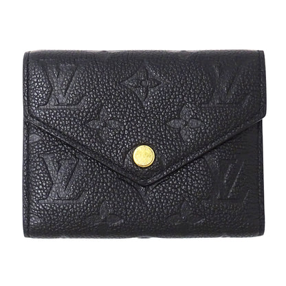 LOUIS VUITTON ルイ・ヴィトン ポルトフォイユ ヴィクトリーヌ 三つ折り財布 モノグラム アンプラント ノワール M64060 レディース 【中古】