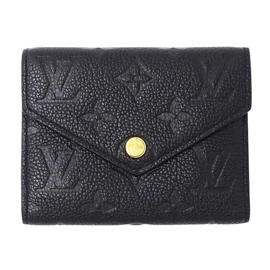 LOUIS VUITTON ルイ・ヴィトン ポルトフォイユ ヴィクトリーヌ 三つ折り財布 モノグラム アンプラント ノワール M64060 レディース 【中古】