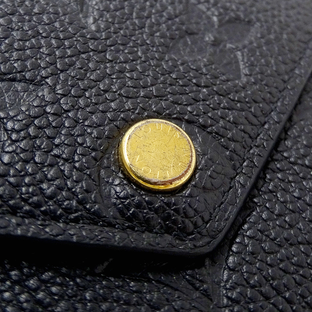 LOUIS VUITTON ルイ・ヴィトン ポルトフォイユ ヴィクトリーヌ 三つ折り財布 モノグラム アンプラント ノワール M64060 レディース 【中古】