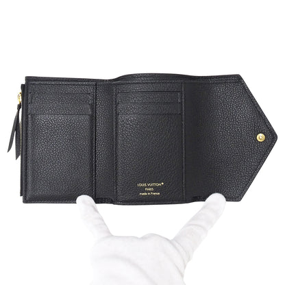 LOUIS VUITTON ルイ・ヴィトン ポルトフォイユ ヴィクトリーヌ 三つ折り財布 モノグラム アンプラント ノワール M64060 レディース 【中古】